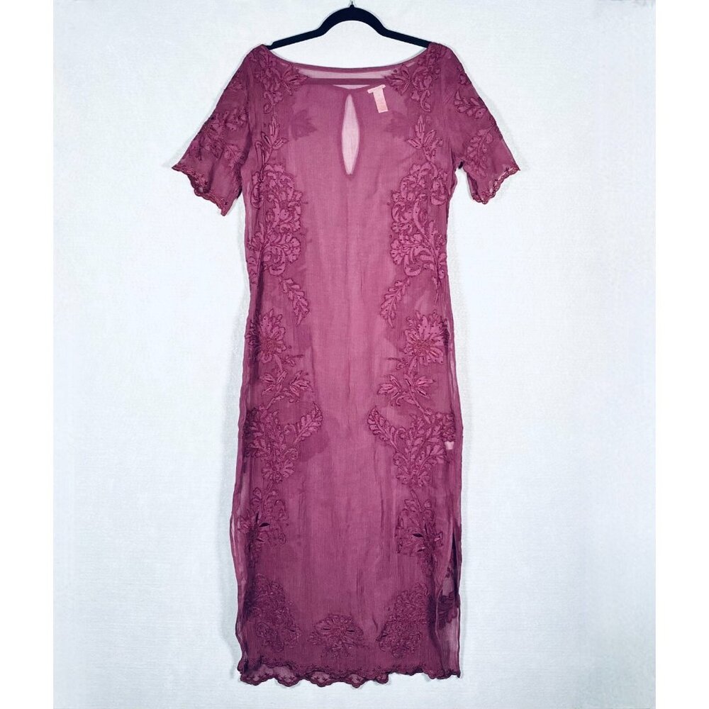 Sundance Dress Womens S Purple Lace Sheer Maxi Fairy Whimsygoth